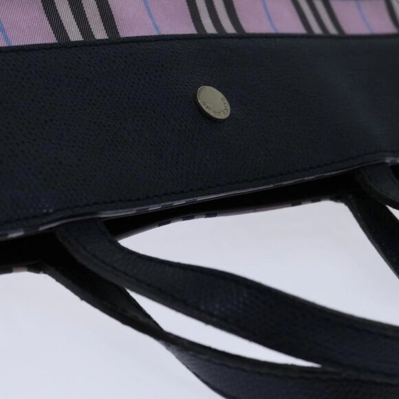 BURBERRY Nova Check Hand Bag Nylon Pink Auth - Picture 13 of 16